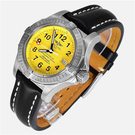 breitling replicas yellow dial face|breitling seawolf yellow.